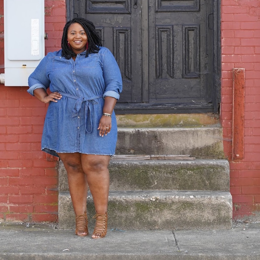 Plus Size Denim Dress